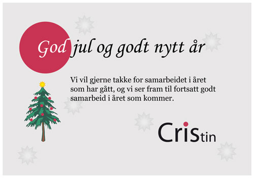 God jul og godt nytt år ønskes deg fra oss i CRIStin